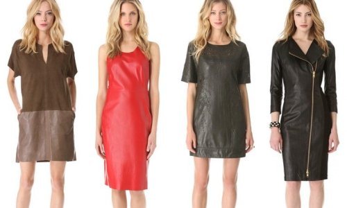 что носить под кожаное платье