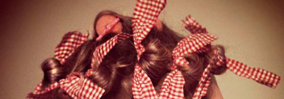 завивка волос на тряпочки